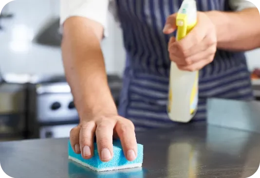 man_cleaning_table1access_training_first_aid_course_bendigo_white_card